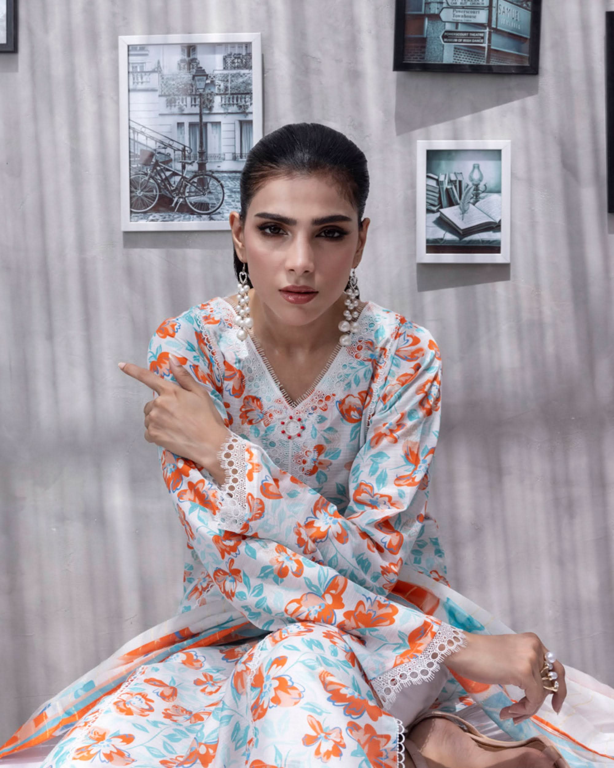 Salina Women’s 3PC Printed Suit-1, Women, 3Pcs Shalwar Suit, Chase Value, Chase Value