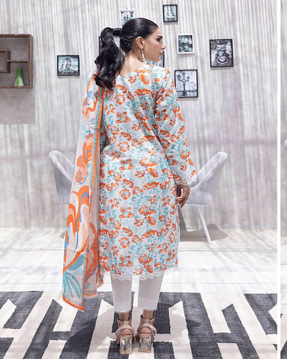 Salina Women’s 3PC Printed Suit-1, Women, 3Pcs Shalwar Suit, Chase Value, Chase Value