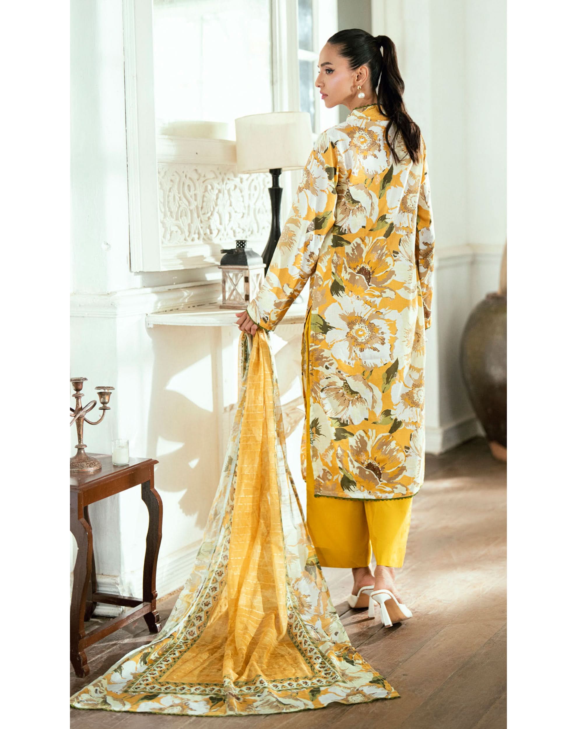 Salina Women’s 3PC Printed Suit-7, Women, 3Pcs Shalwar Suit, Chase Value, Chase Value