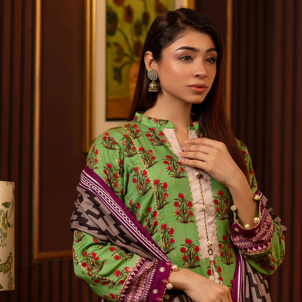 Regalia Linen Jacquard Unstitched Digital Printed 3pcs Suit - 2, Women, 3Pcs Shalwar Suit, Regalia Textiles, Chase Value