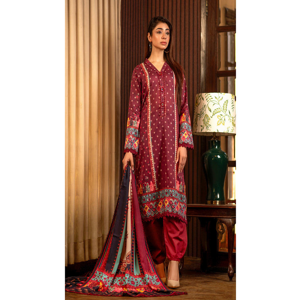 Regalia Linen Jacquard Unstitched Digital Printed 3pcs Suit - 5, Women, 3Pcs Shalwar Suit, Regalia Textiles, Chase Value