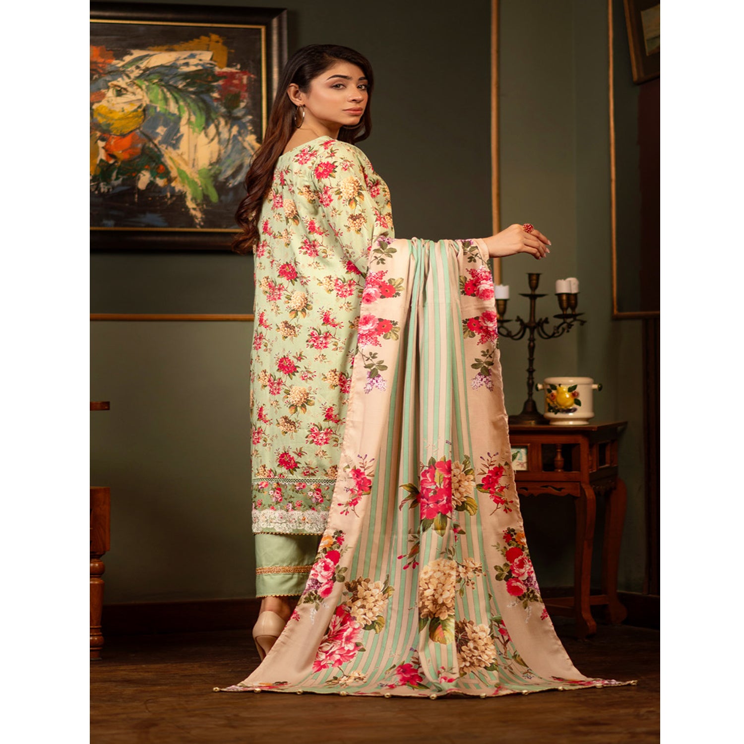 Regalia Linen Jacquard Unstitched Digital Printed 3pcs Suit - 6, Women, 3Pcs Shalwar Suit, Regalia Textiles, Chase Value