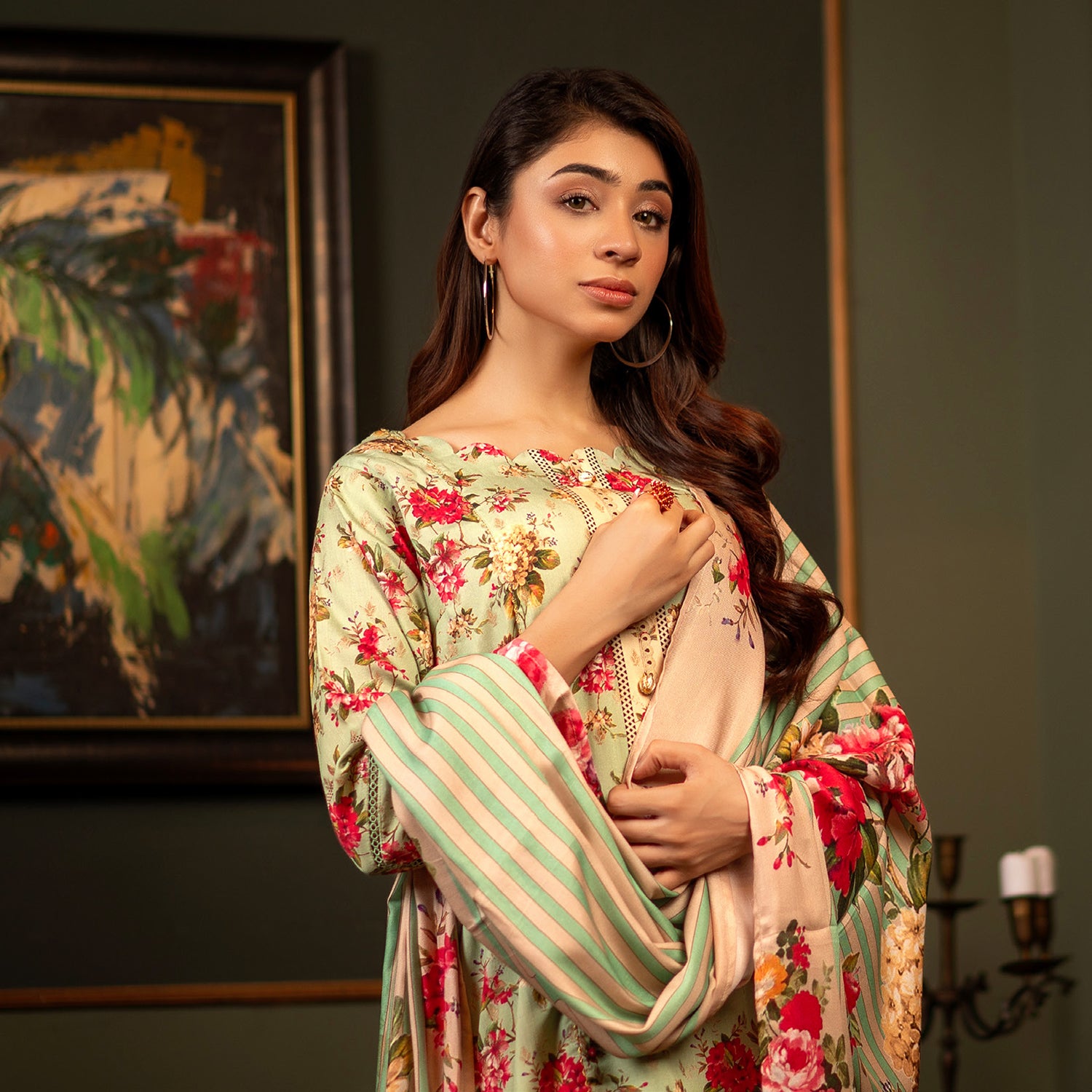 Regalia Linen Jacquard Unstitched Digital Printed 3pcs Suit - 6, Women, 3Pcs Shalwar Suit, Regalia Textiles, Chase Value