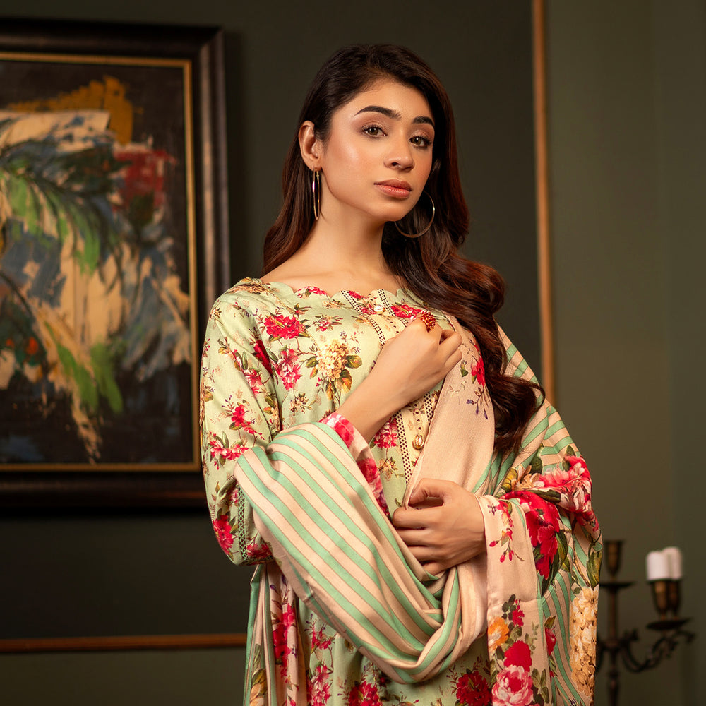 Regalia Linen Jacquard Unstitched Digital Printed 3pcs Suit - 6, Women, 3Pcs Shalwar Suit, Regalia Textiles, Chase Value