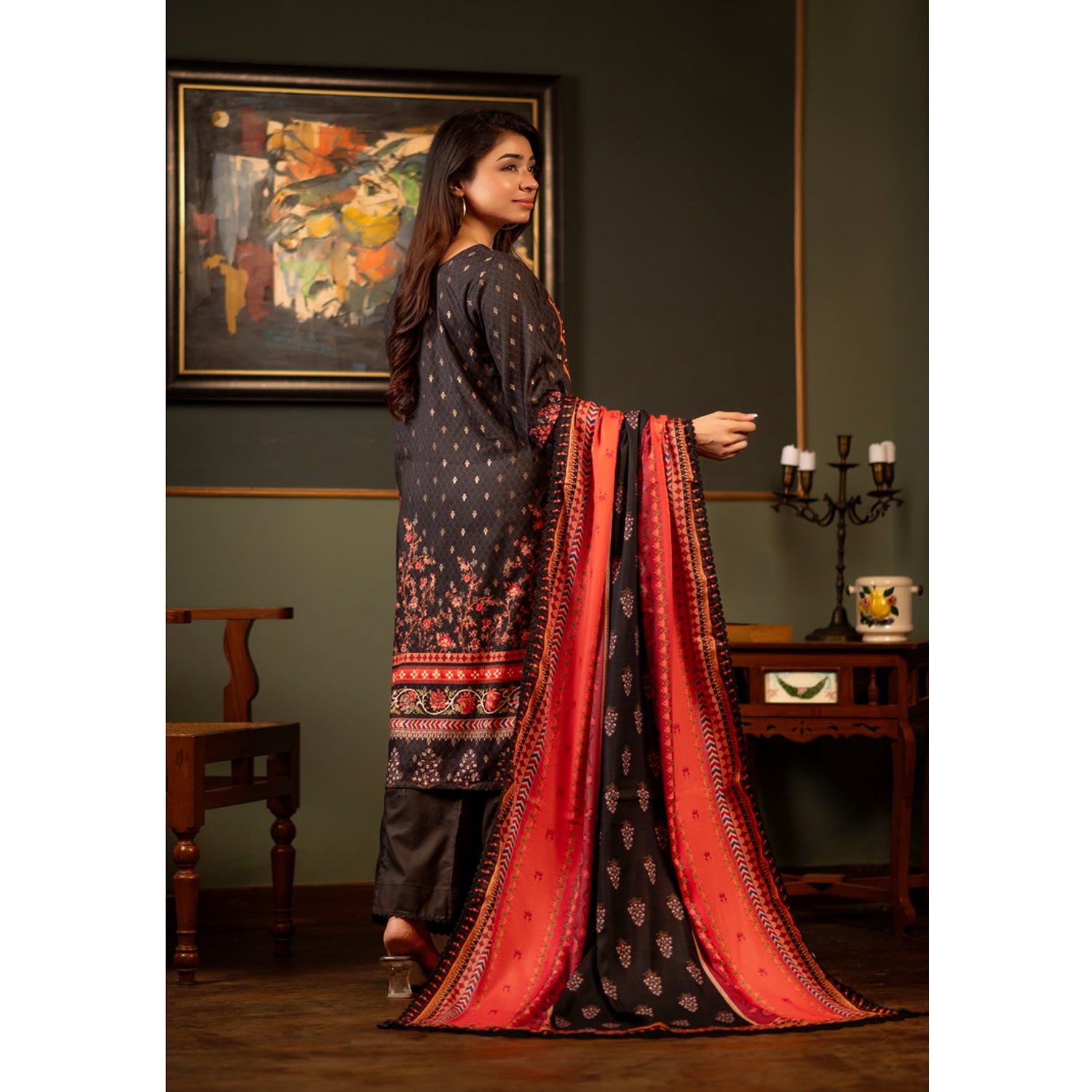 Regalia Linen Jacquard Unstitched Digital Printed 3pcs Suit - 8, Women, 3Pcs Shalwar Suit, Regalia Textiles, Chase Value