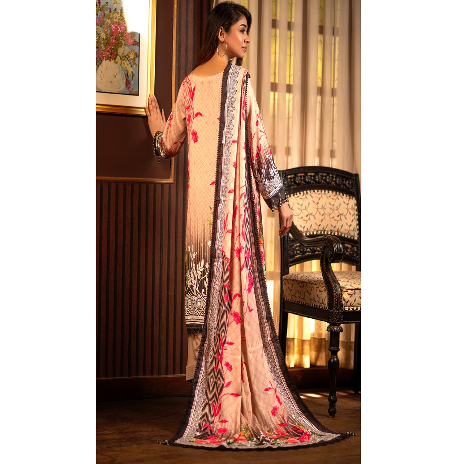 Regalia Linen Jacquard Unstitched Digital Printed 3pcs Suit - 9, Women, 3Pcs Shalwar Suit, Regalia Textiles, Chase Value