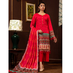 Regalia Linen Jacquard Unstitched Digital Printed 3pcs Suit - 1