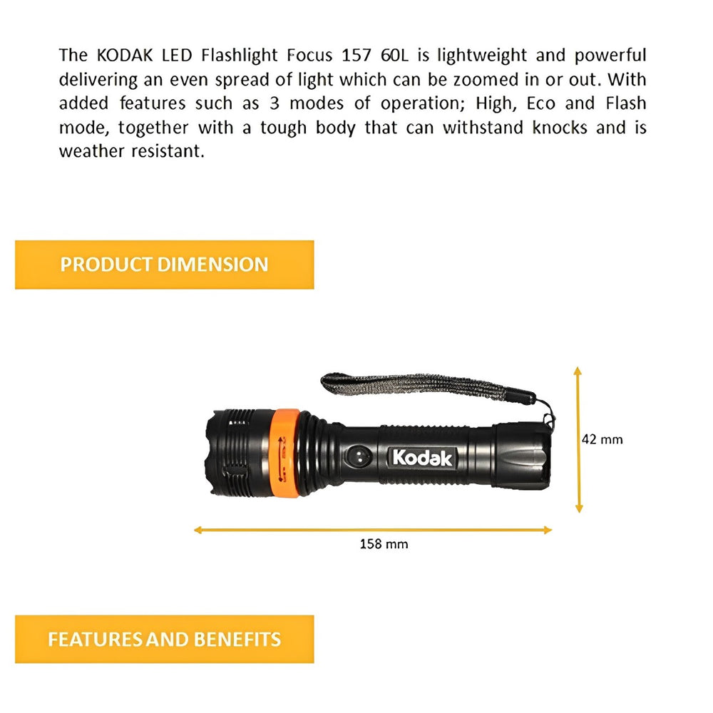 Kodak 157 1000MW with 3 AAA Battery - Multi, Charging Accessories, Kodak, Chase Value