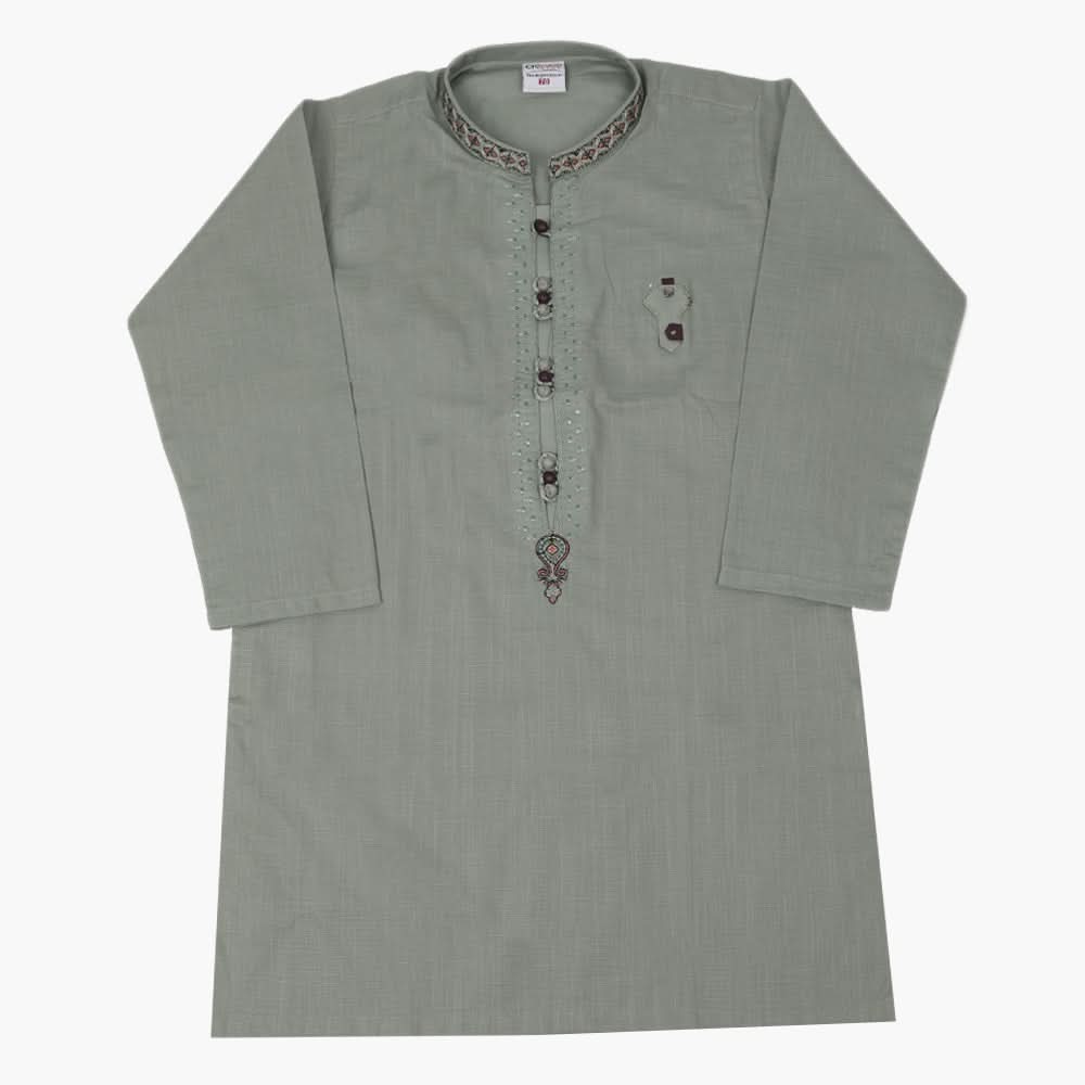 Boys Embroidered Shalwar Suit - Steel Green, Boys Shalwar Kameez, Chase Value, Chase Value