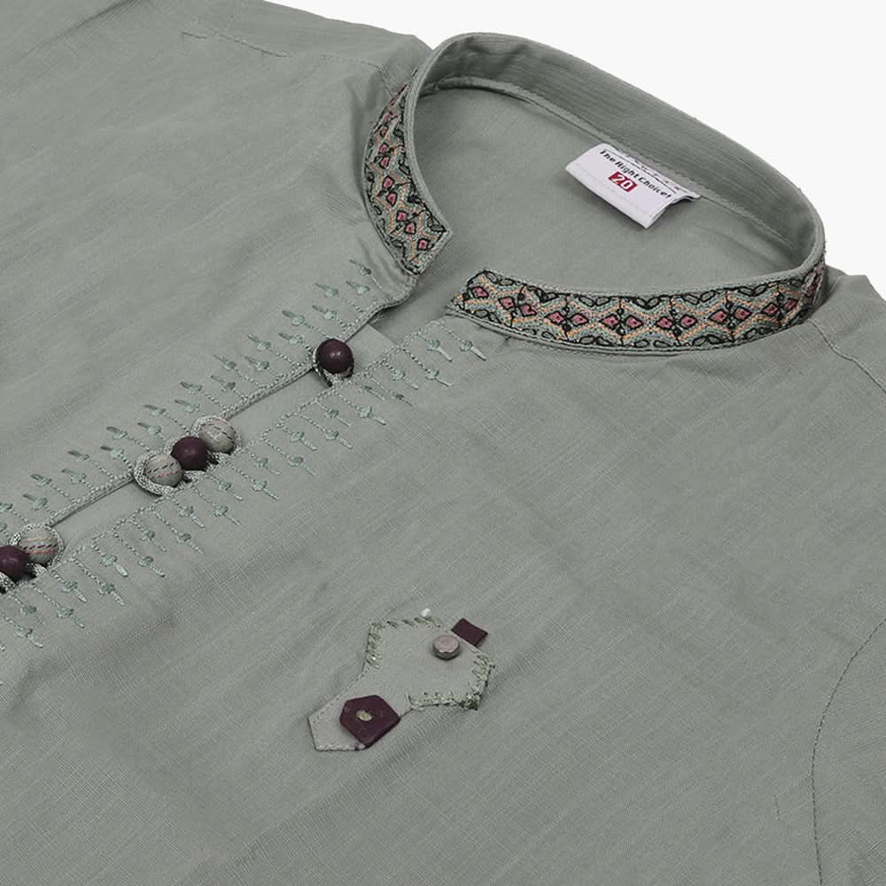 Boys Embroidered Shalwar Suit - Light Green, Boys Shalwar Kameez, Chase Value, Chase Value