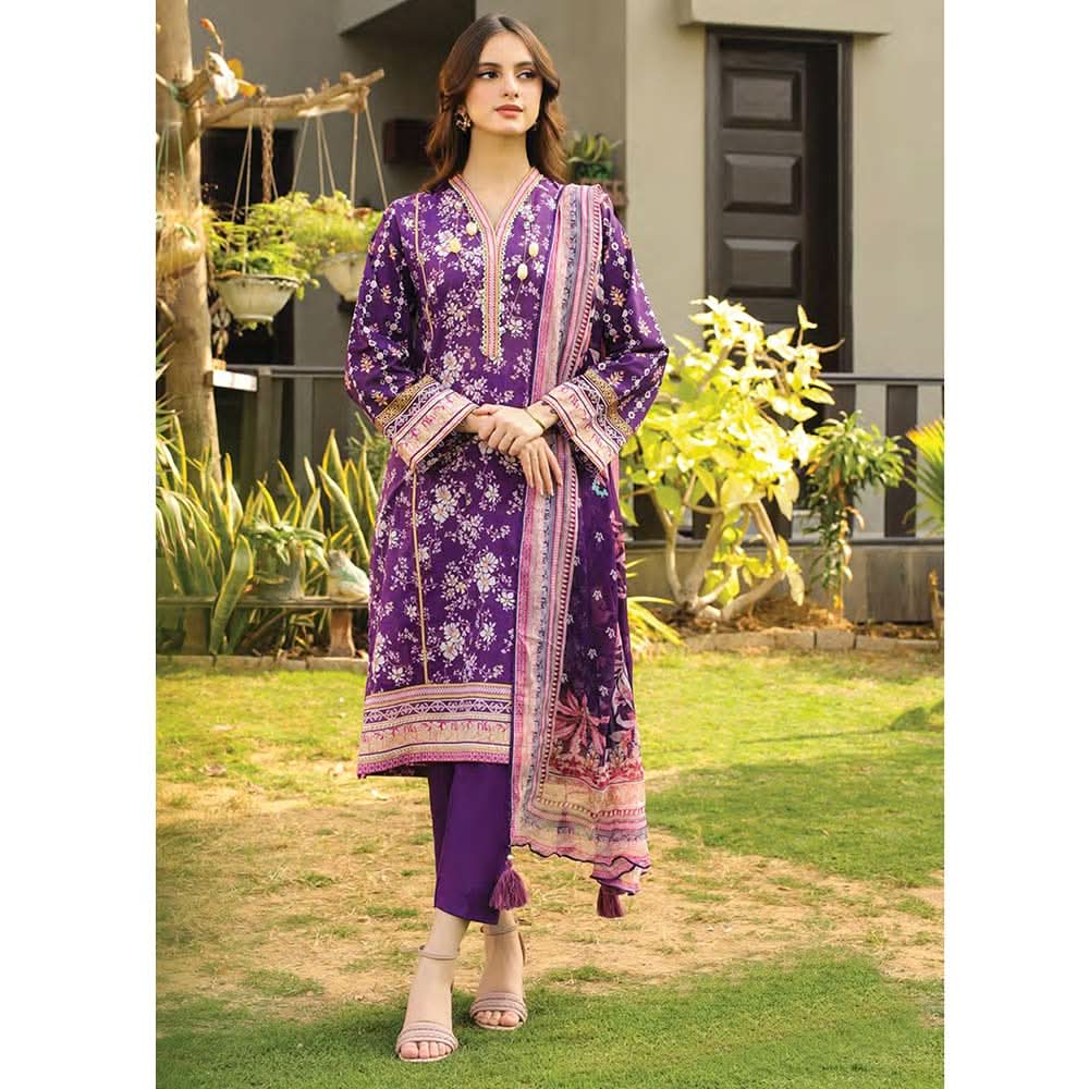 Lakhany Komal Unstitched 3Pcs Suit IZ-88-A, Women, 3Pcs Shalwar Suit, LSM Textiles, Chase Value