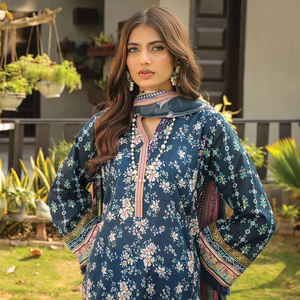 Lakhany Komal Unstitched 3Pcs Suit IZ-88-B, Women, 3Pcs Shalwar Suit, LSM Textiles, Chase Value