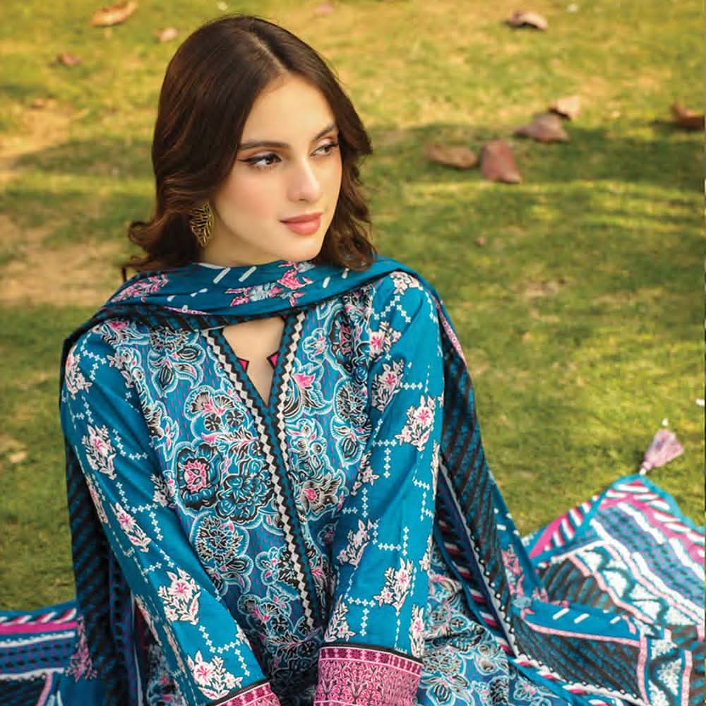 Lakhany Komal Unstitched 3Pcs Suit MM-12-B, Women, 3Pcs Shalwar Suit, LSM Textiles, Chase Value