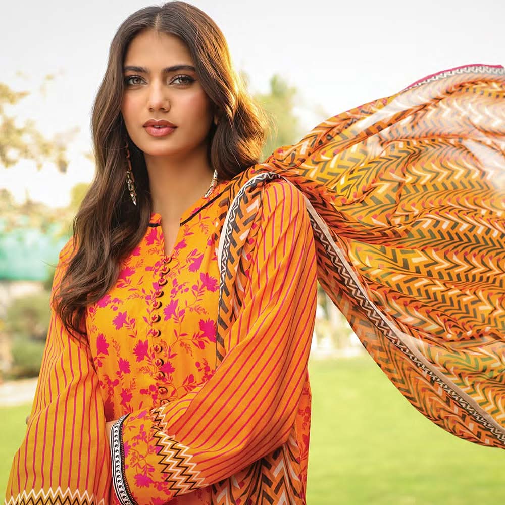 Lakhany Komal Unstitched 3Pcs Suit SR-147-A, Women, 3Pcs Shalwar Suit, LSM Textiles, Chase Value