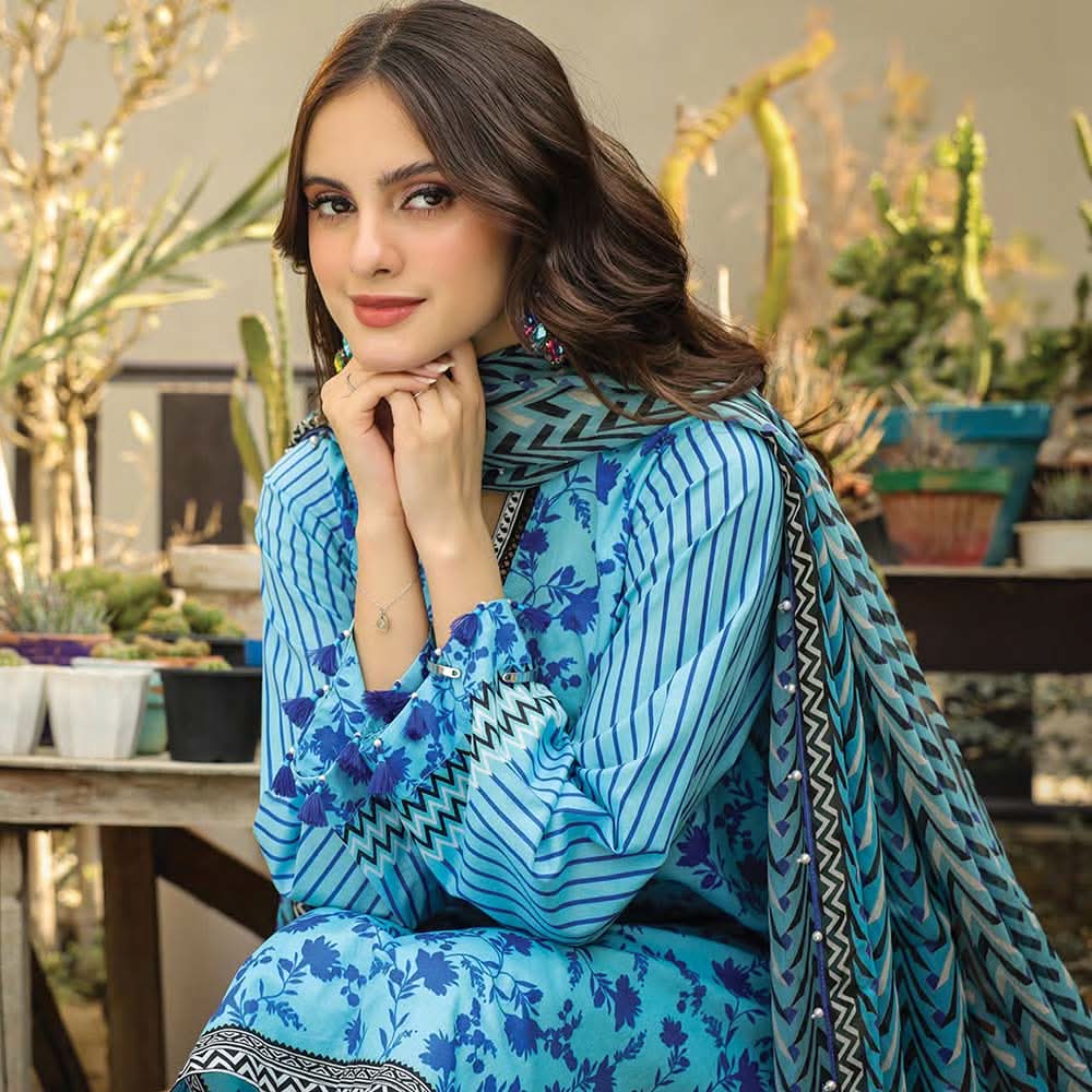 Lakhany Komal Unstitched 3Pcs Suit SR-147-B, Women, 3Pcs Shalwar Suit, LSM Textiles, Chase Value