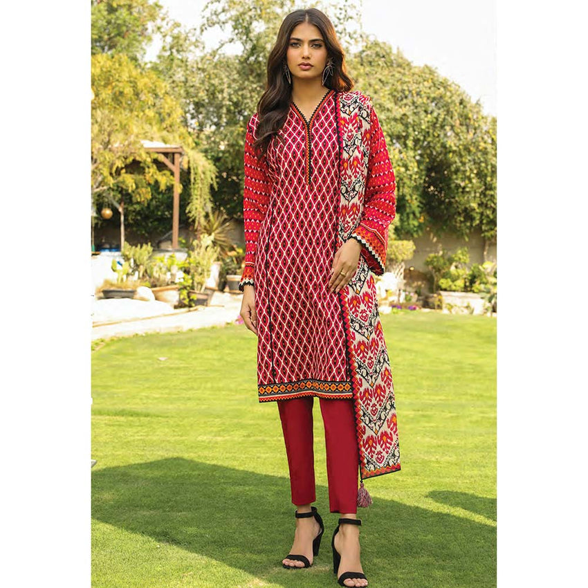 Lakhany Komal Unstitched 3Pcs Suit SR-176-A, Women, 3Pcs Shalwar Suit, LSM Textiles, Chase Value