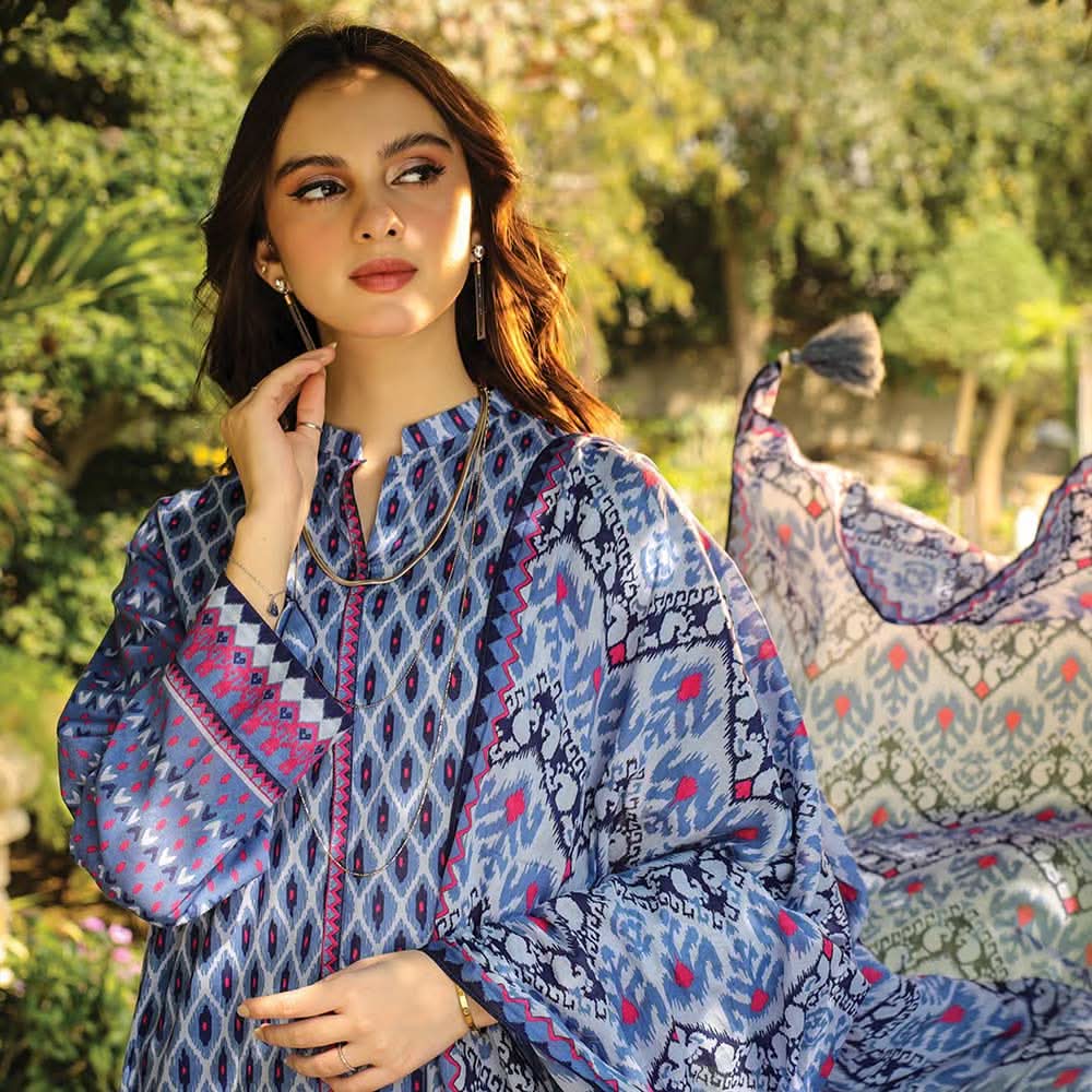 Lakhany Komal Unstitched 3Pcs Suit SR-176-B, Women, 3Pcs Shalwar Suit, LSM Textiles, Chase Value
