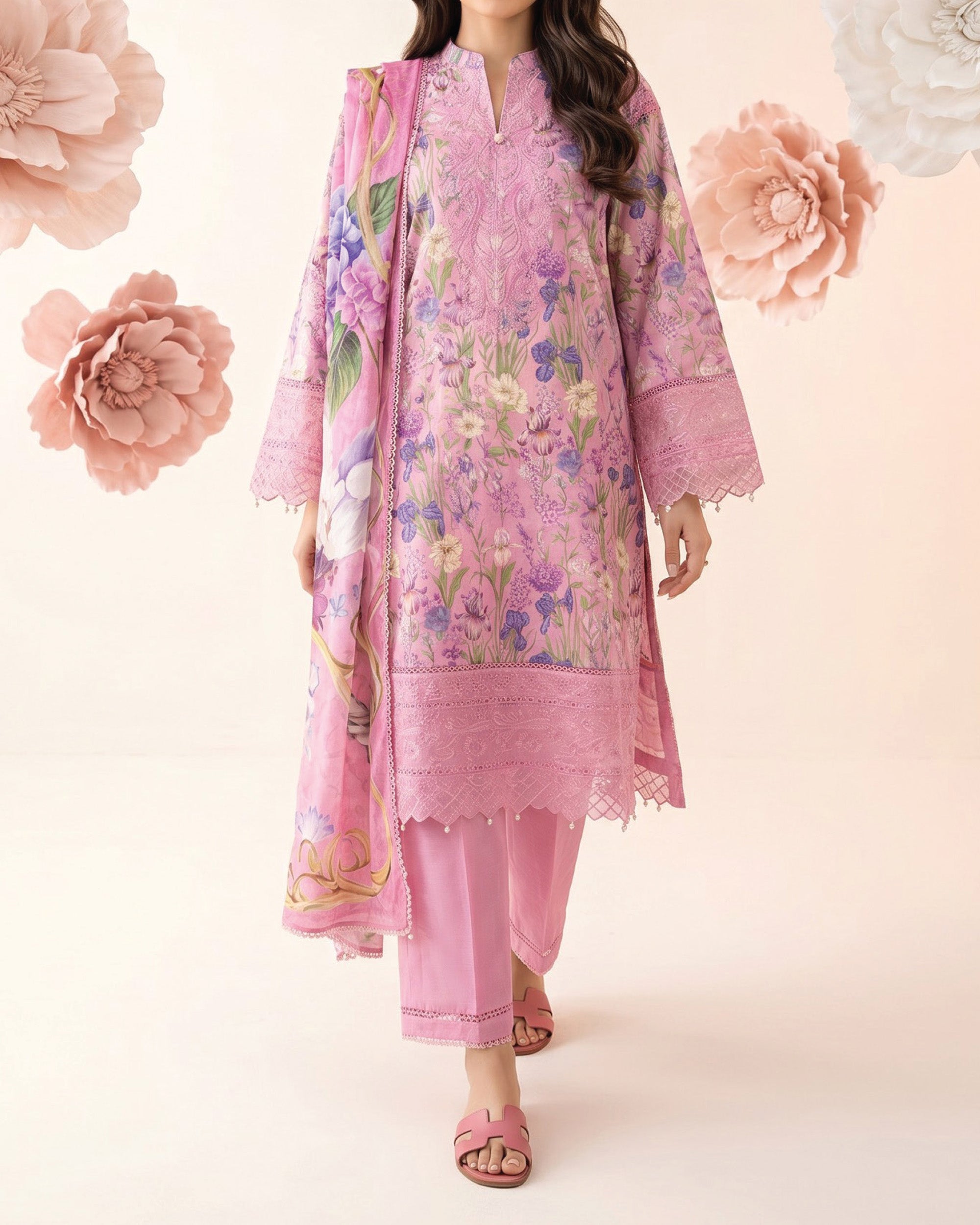 Salina Cotton Luxury Digital Printed Embroidered Suit - 3 Pc, Women, 3Pcs Shalwar Suit, Regalia Textiles, Chase Value