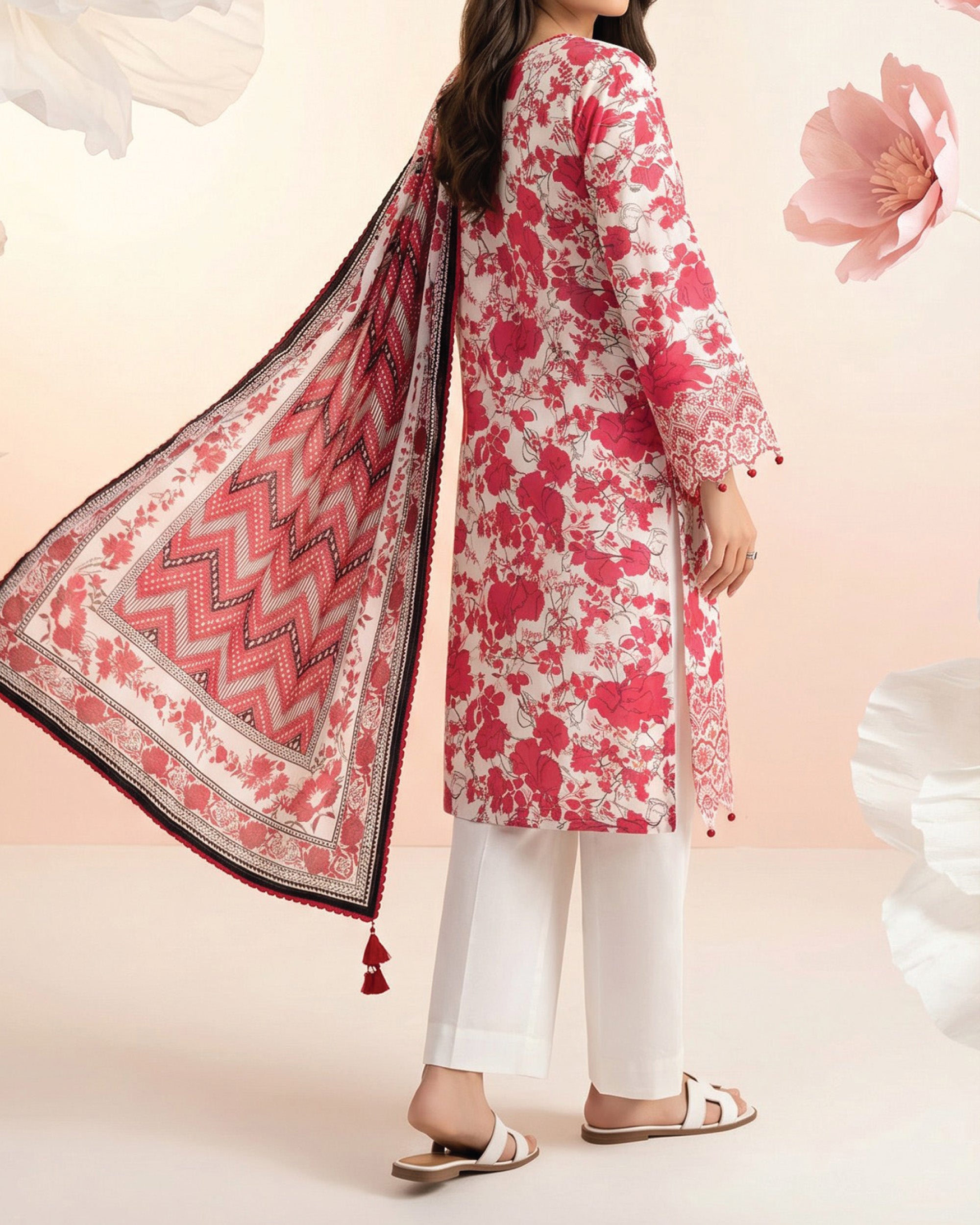 Salina Cotton Luxury Digital Printed Embroidered Suit - 3 Pc, Women, 3Pcs Shalwar Suit, Regalia Textiles, Chase Value