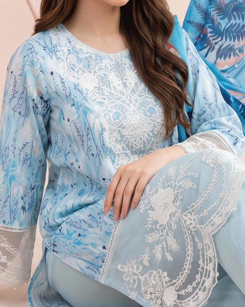 Salina Cotton Luxury Digital Printed Embroidered Suit - 3 Pc, Women, 3Pcs Shalwar Suit, Regalia Textiles, Chase Value