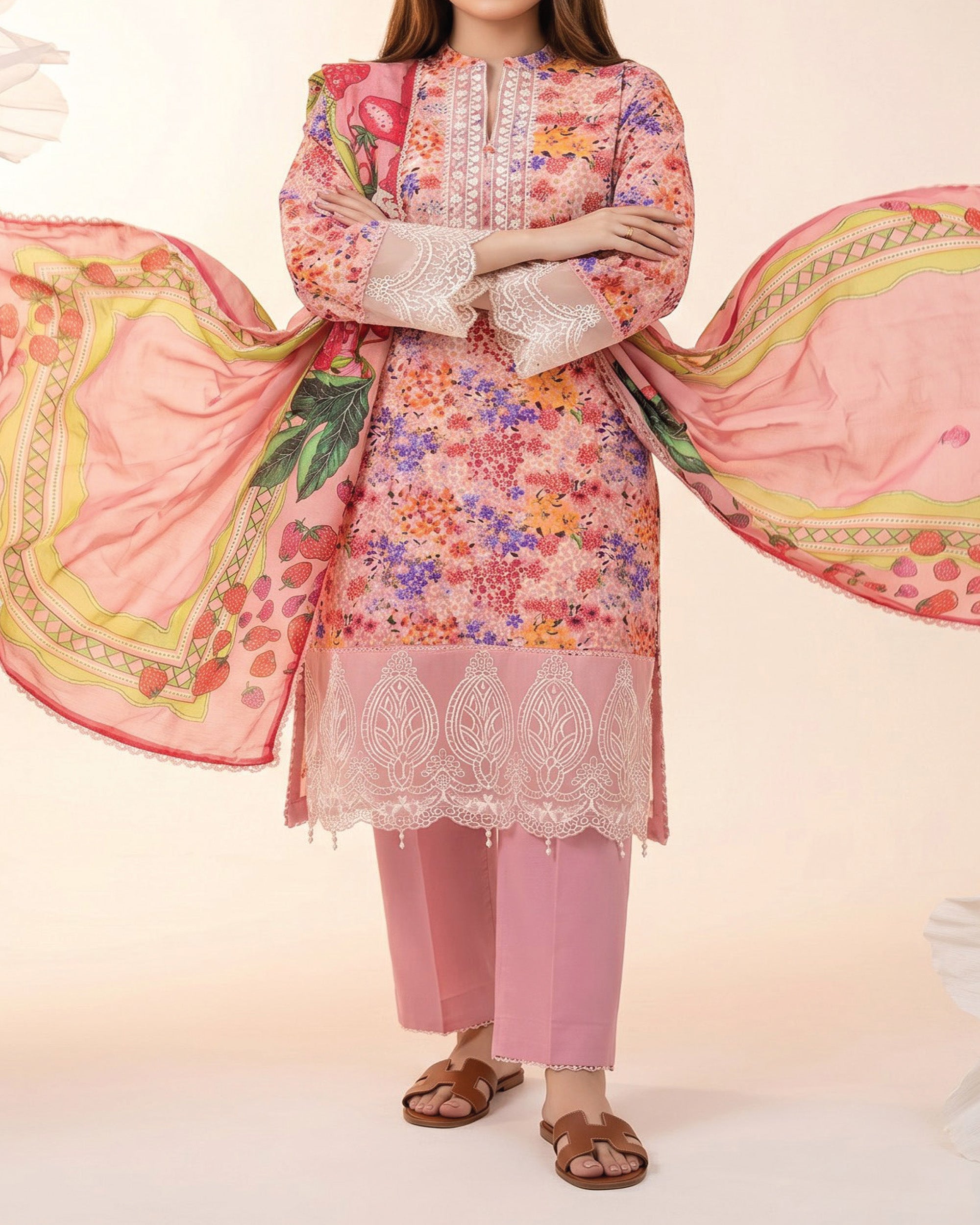 Salina Cotton Luxury Digital Printed Embroidered Suit - 3 Pc, Women, 3Pcs Shalwar Suit, Regalia Textiles, Chase Value