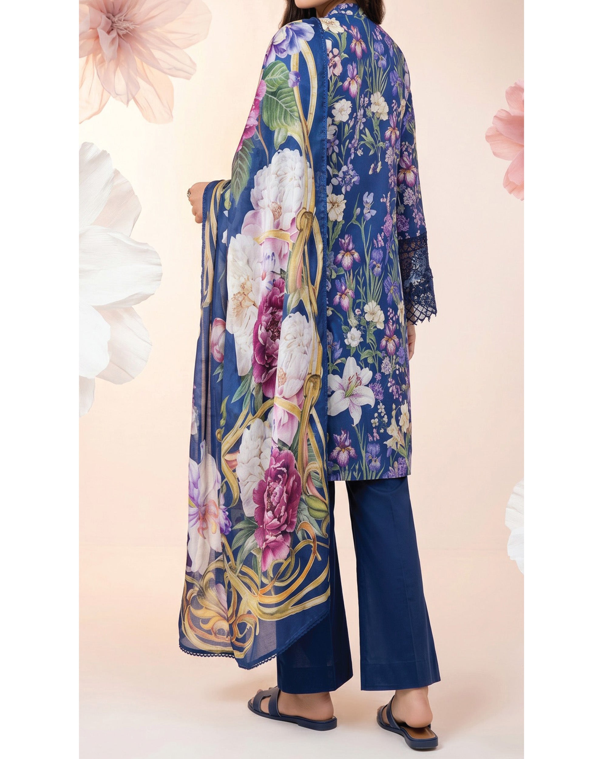 Salina Cotton Luxury Digital Printed Embroidered Suit - 3 Pc, Women, 3Pcs Shalwar Suit, Regalia Textiles, Chase Value