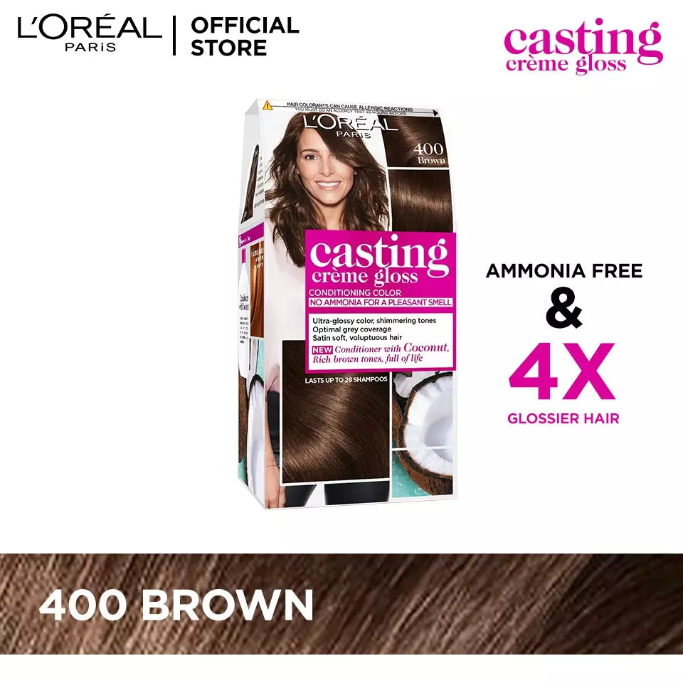 L'Oreal Paris Casting Creme Gloss-400 Dark Brown, Hair Color, Loreal, Chase Value
