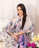 Tawakkal Lakecia Printed Schiffli Embroidered 3 Pc Suit - 6