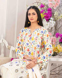Tawakkal Lakecia Printed Schiffli Embroidered 3 Pc Suit - 2