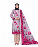 Al Jannat Karandi Printed Suit - 3 Pc