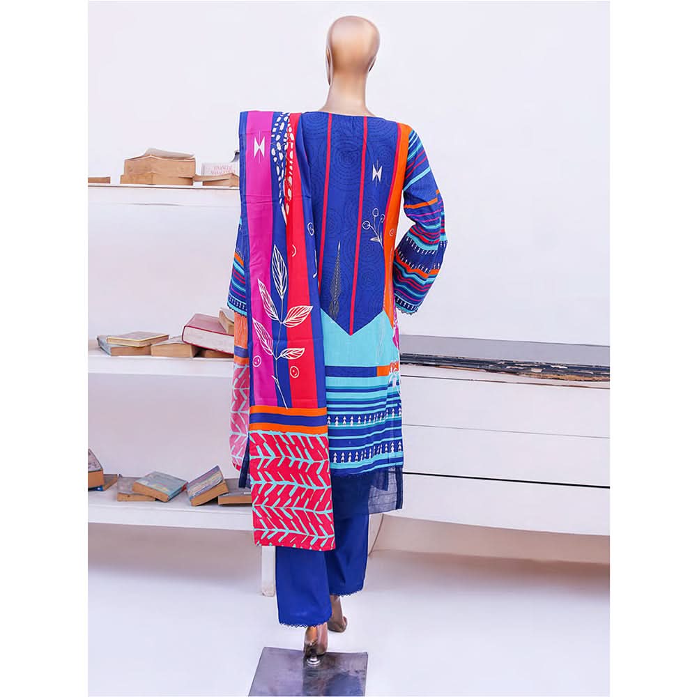 Mirha Digital Lawn Printed 3Pcs Unstitched Suit Cord's With Dupatta, Women, 3Pcs Shalwar Suit, Leeds Textile, Chase Value