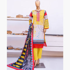 Mirha Digital Lawn Printed 3Pcs Unstitched Suit Cord's With Dupatta