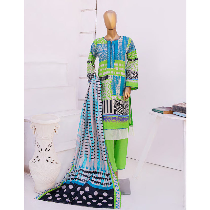 Mirha Digital Lawn Printed 3Pcs Unstitched Suit Cord's With Dupatta