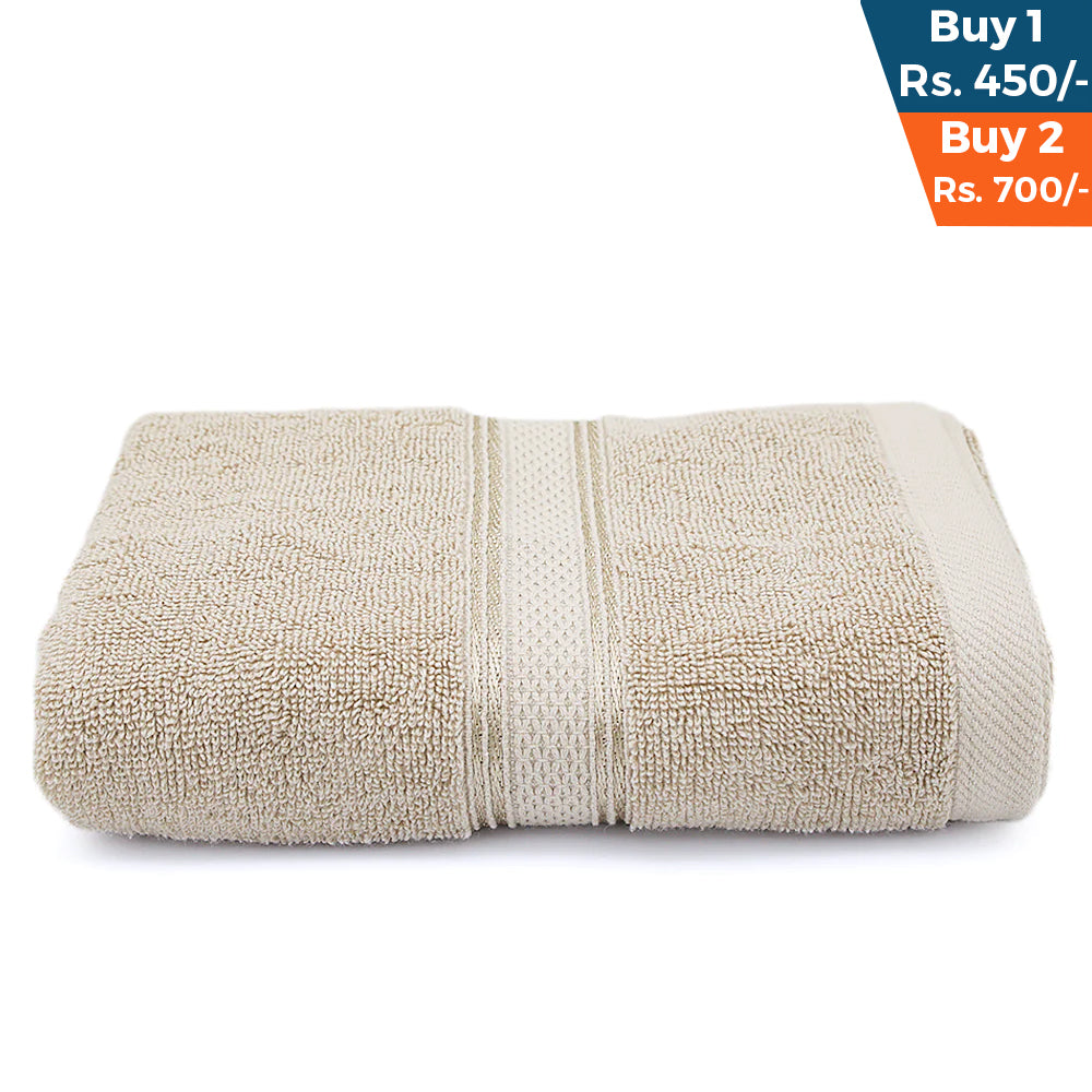 Terry Fancy Face Towel - Light Brown, Face Towels, Chase Value, Chase Value