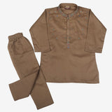 Boys Embroidered Shalwar Suit - Light Brown, Boys Shalwar Kameez, Chase Value, Chase Value