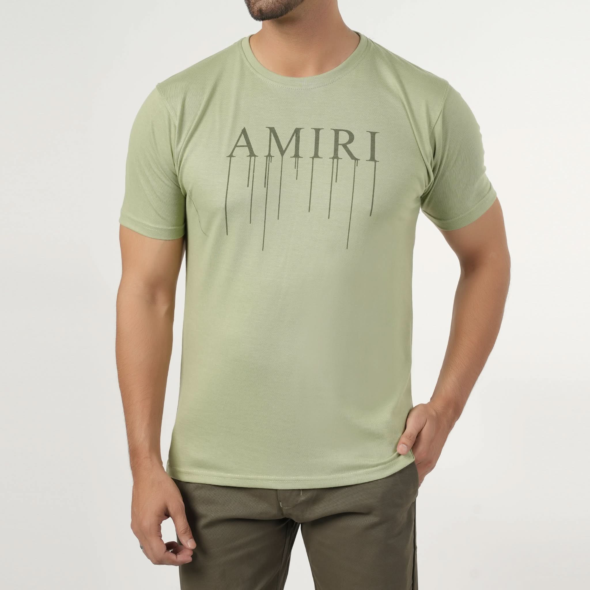 Men's Half Sleeves Round Neck Printed T-Shirt - Green, Men's T-Shirts & Polos, Chase Value, Chase Value