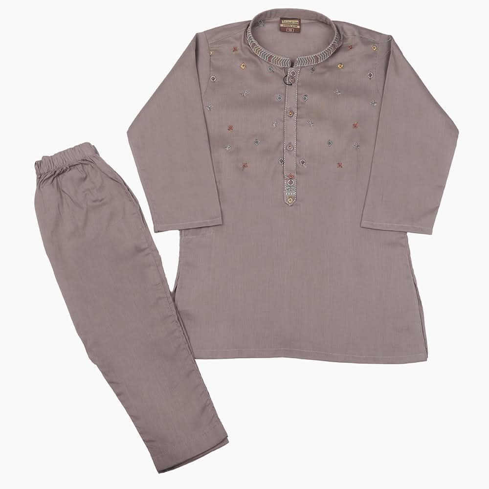 Boys Embroidered Shalwar Suit - Light Purple, Boys Shalwar Kameez, Chase Value, Chase Value