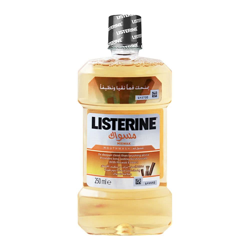 Listerine Miswak Mouthwash, 250ml, Oral Care, Listerine, Chase Value
