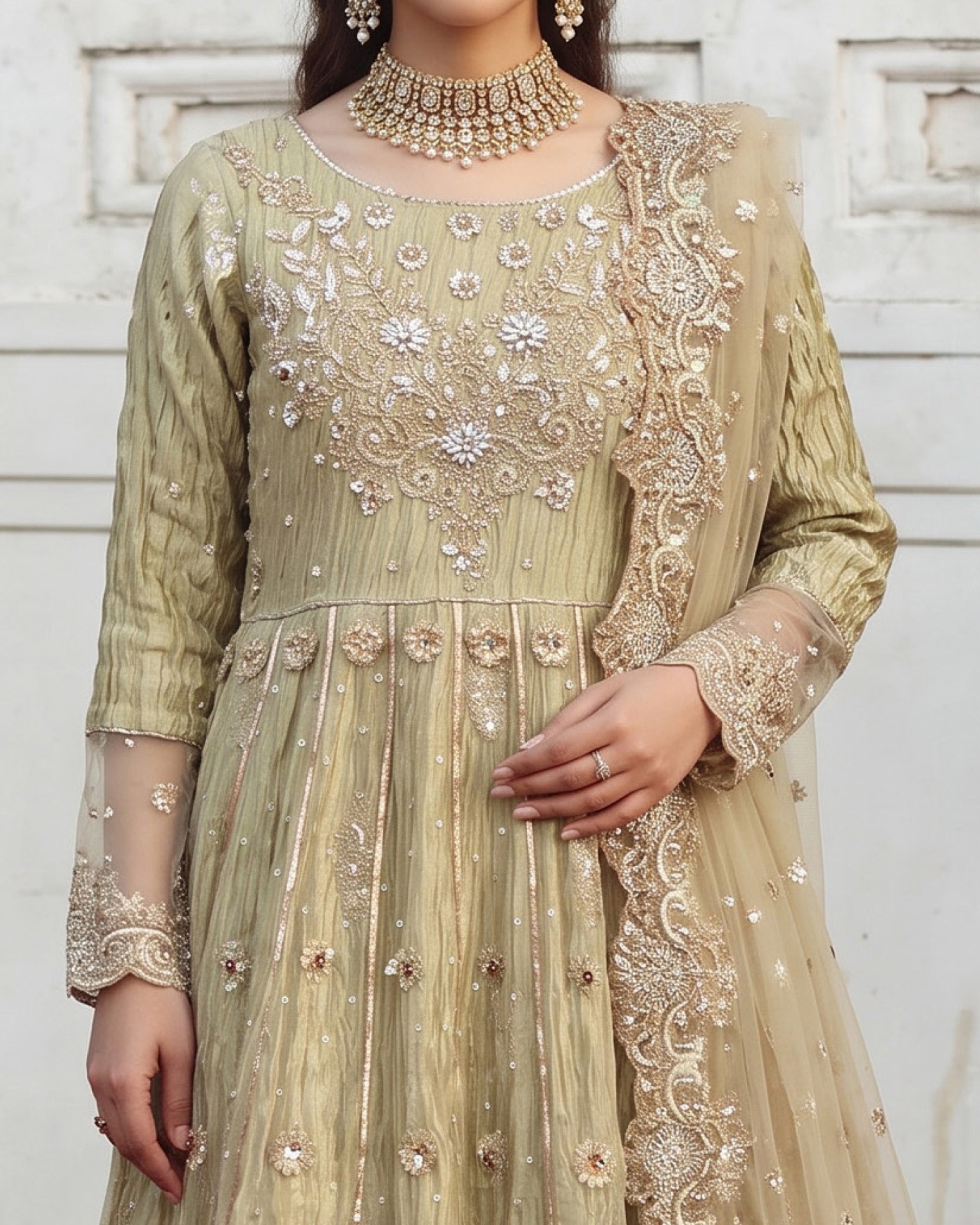 Dr Haris Cancan Luxury Semi-Stitched Maxi - 5