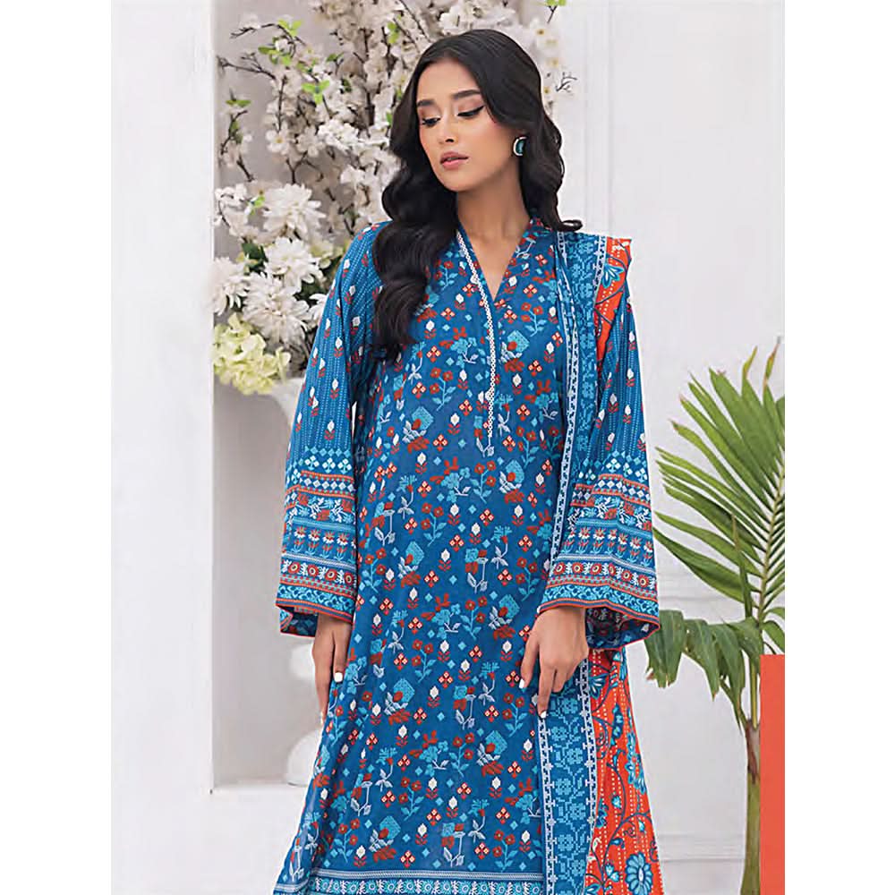 Mirha Printed Lawn Unstitched 3Pcs Suit - MP-0021, Women, 3Pcs Shalwar Suit, MTC Fabric, Chase Value