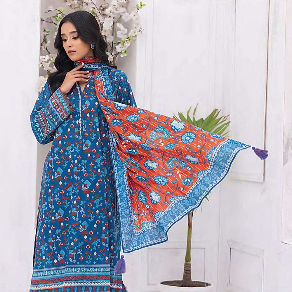Mirha Printed Lawn Unstitched 3Pcs Suit - MP-0021, Women, 3Pcs Shalwar Suit, MTC Fabric, Chase Value