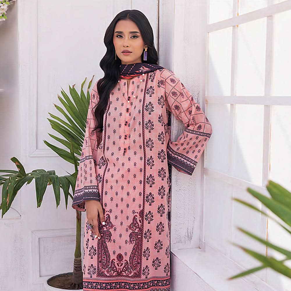 Mirha Printed Lawn Unstitched 3Pcs Suit - MP-0024, Women, 3Pcs Shalwar Suit, MTC Fabric, Chase Value