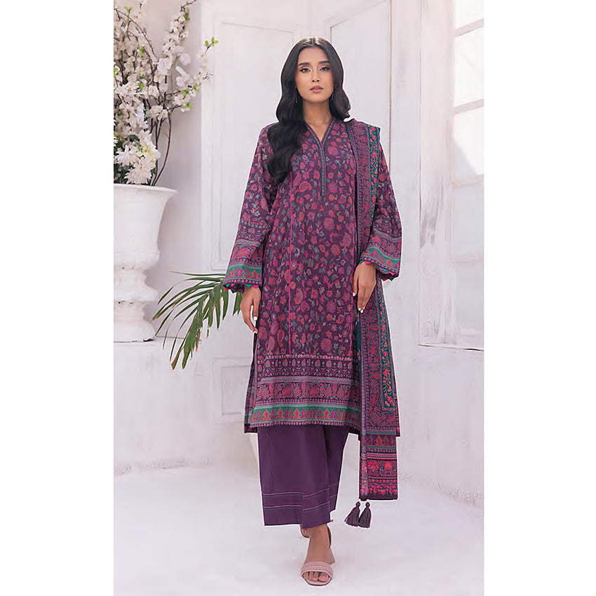 Mirha Printed Lawn Unstitched 3Pcs Suit - MP-0025, Women, 3Pcs Shalwar Suit, MTC Fabric, Chase Value