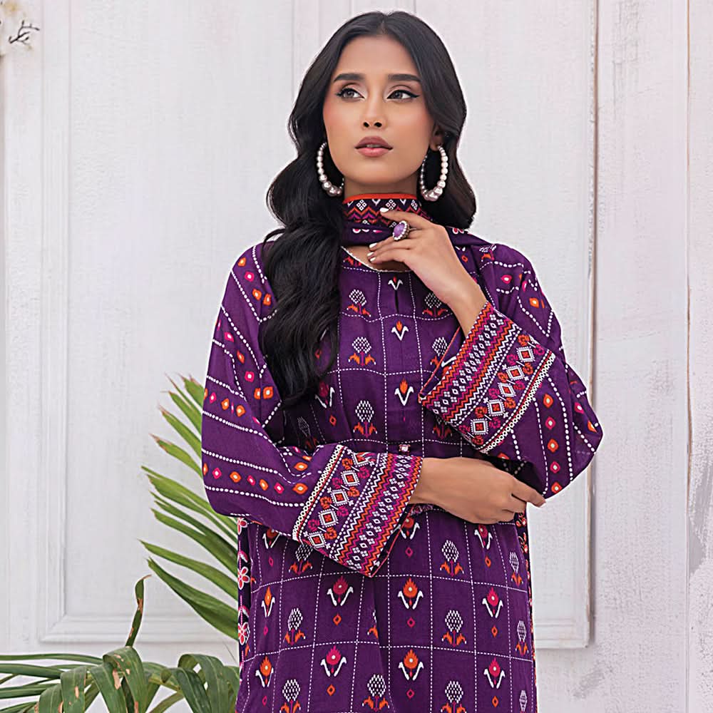 Mirha Printed Lawn Unstitched 3Pcs Suit - MP-0026, Women, 3Pcs Shalwar Suit, MTC Fabric, Chase Value