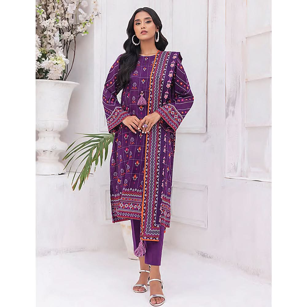 Mirha Printed Lawn Unstitched 3Pcs Suit - MP-0026, Women, 3Pcs Shalwar Suit, MTC Fabric, Chase Value