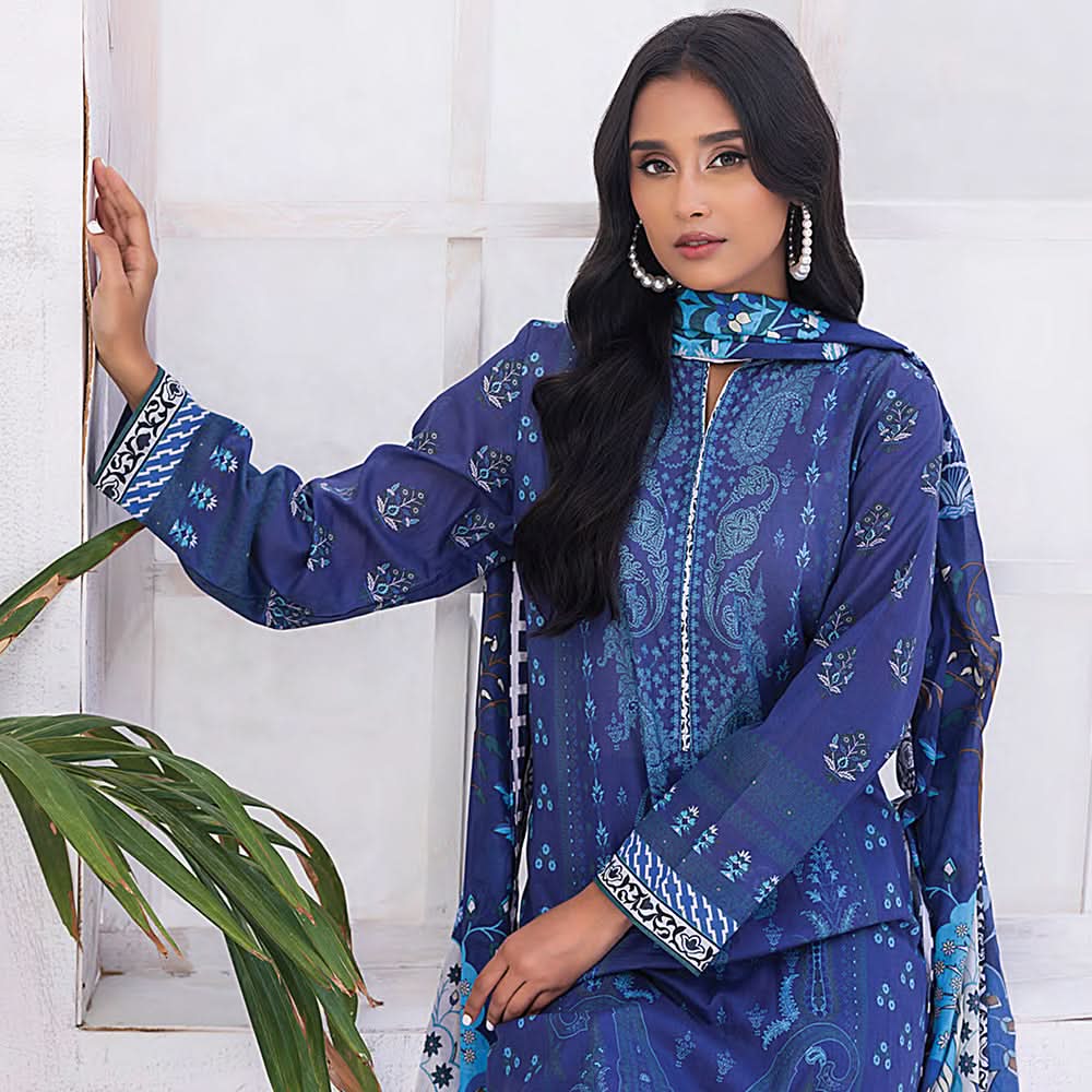 Mirha Printed Lawn Unstitched 3Pcs Suit - MP-0030, Women, 3Pcs Shalwar Suit, MTC Fabric, Chase Value