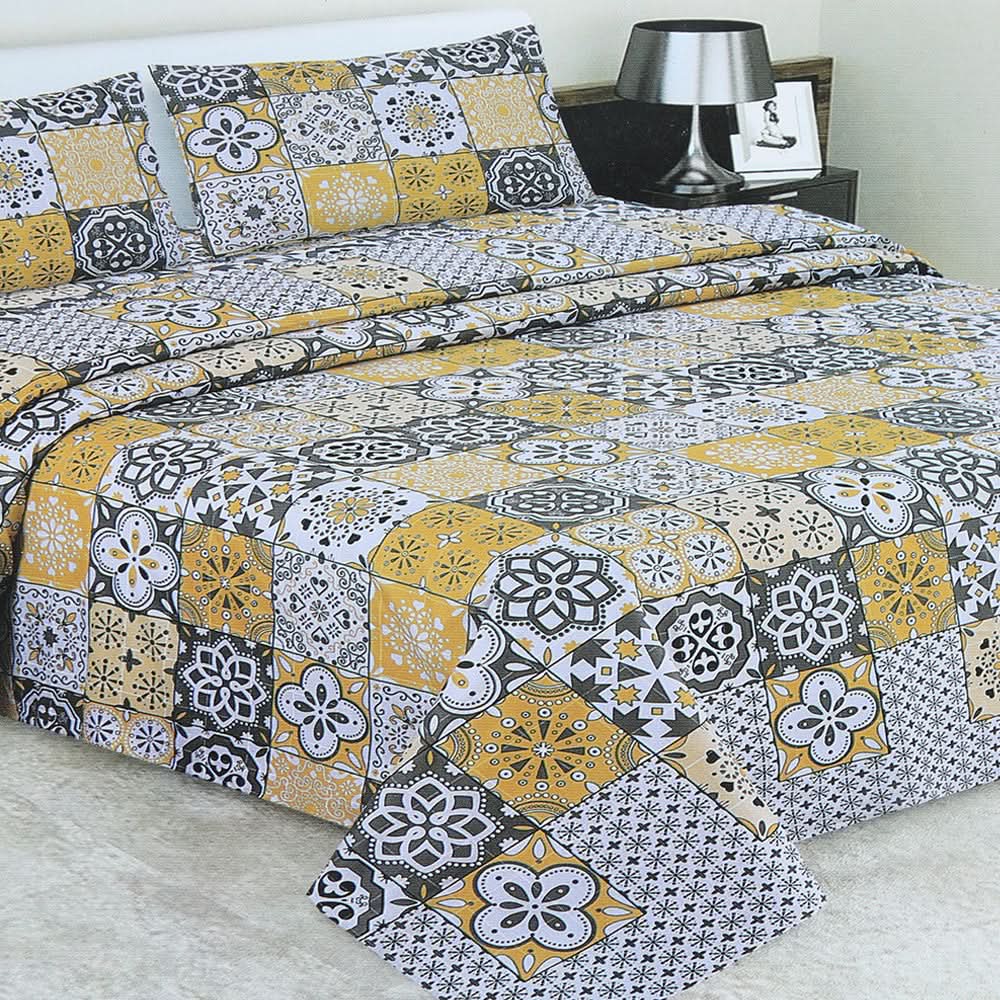 Double Bedsheet 3Pcs - Multi Color, Double Size Bed Sheet, Chase Value, Chase Value