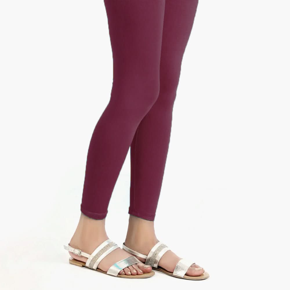 Women's  Plain Tights - Maroon, Women Pants & Tights, Chase Value, Chase Value