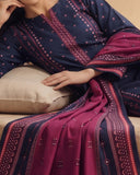 Malhar Printed Karandi Suit - 3 Pc by VS Textile