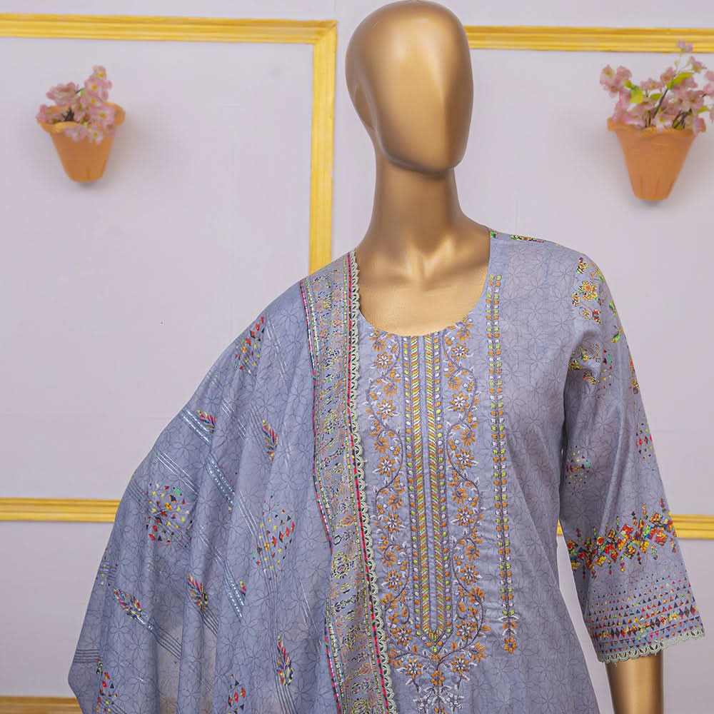 Imwaj Maria Lawn Printed Embroirded With Diamond Dupatta 3Pcs Suit - 1, Women, 3Pcs Shalwar Suit, Imwaj Maria, Chase Value
